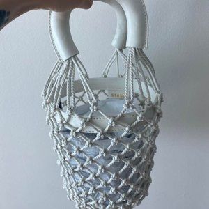 staud's  leather mesh bucket bag